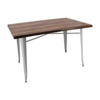 800 x 1200mm Shesman Isotop Table Top with White Tolix Base