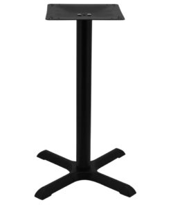 Maxwell Dining Table in Matte Black with Round Pole