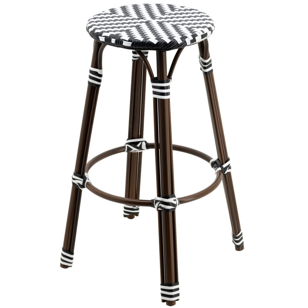 Tall Parisian Stool V Pattern Dark frame (PRE-ORDER)