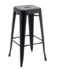 Medium Replica Tolix Stool in Matte Black