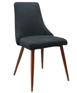 Windsor Chair in Charcoal with Walnut Legs