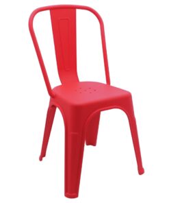 Polypropylene Replica Tolix Chair in Red