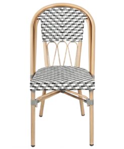 Alternative view of Parisian Chair Louvre Grey with Light Frame