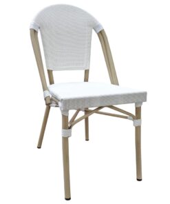 Parisian Chair in White Texteline Light Frame