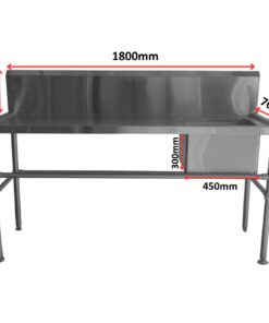Alternative view of Stainless Steel Sink 700mm x 1800mm Single Bowl