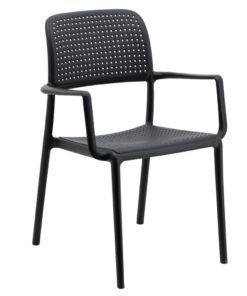 Bora Chair in Black with Arms