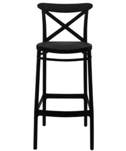 Alternative view of Tall Cross Stool in Black