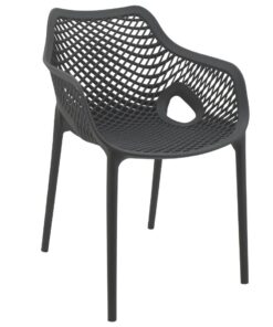 Envy Chair with Arms in Charcoal