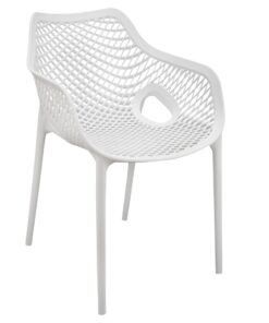 Envy Chair with Arms in White