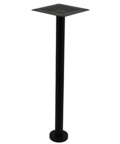 Alternative view of Bolt-In Steel Bar Table Base in Matte Black with Round Pole