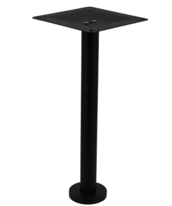 Alternative view of Bolt-In Steel Dining Table Base in Matte Black with Round Pole