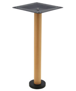 Alternative view of Bolt-In Steel Dining Table Base with Round Oak Finish Pole