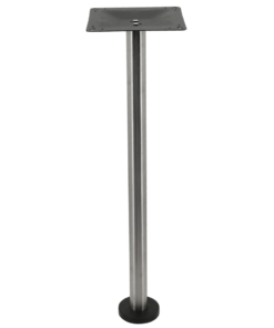 Bolt-In Stainless Steel Bar Table with Round Pole