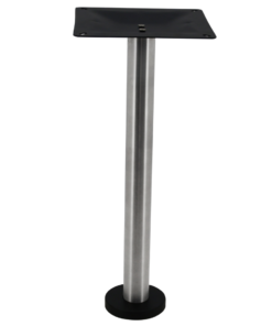 Bolt-In Stainless Steel Dining Table Base with Round Pole