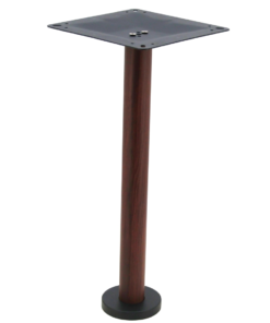 Alternative view of Bolt-In Steel Dining Table Base with Round Walnut Finish Pole