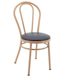 No.18 Steel Cabaret Chair in Oak Look with Cushion