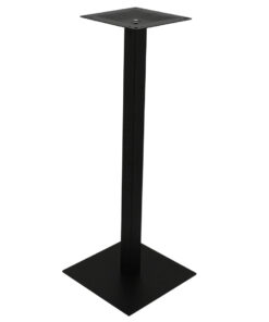 Alternative view of Chicago Bar Table Base in Matte Black with Square Pole