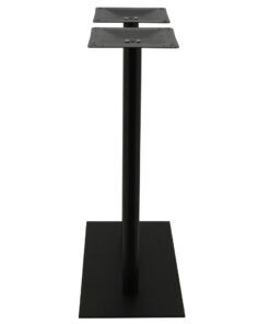 Alternative view of Chicago Twin Bar Table Base in Matte Black with Round Pole