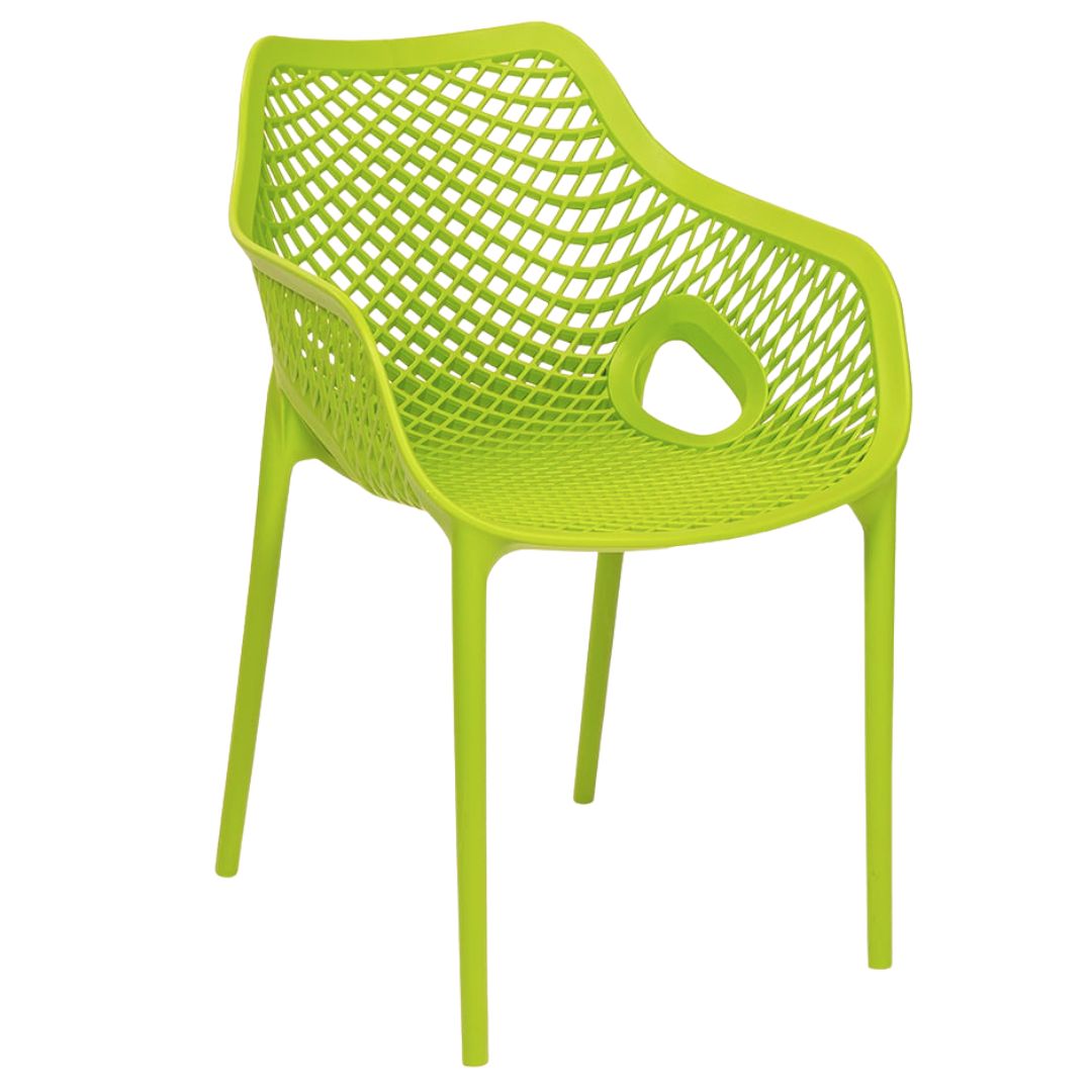 Envy Chair with Arms in Lime Green