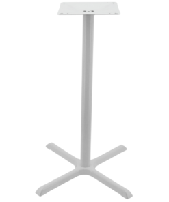 Maxwell Large Bar Table Base in Gloss White with Round Pole
