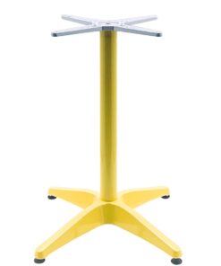 Roma Aluminium Table Base in Lemon Yellow
