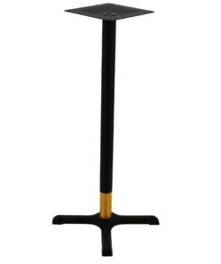 Alternative view of Maxwell Bar Table Base in Matte Black with Gold Tip Round Pole