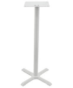 Maxwell Bar Table Base in Gloss White with Round Pole