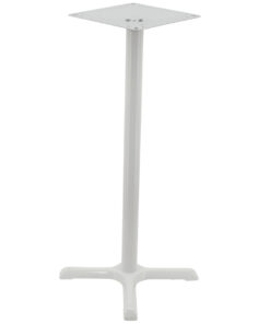 Alternative view of Maxwell Bar Table Base in Gloss White with Round Pole