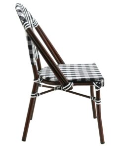 Alternative view of Parisian Chair in Gingham Pattern Dark Frame
