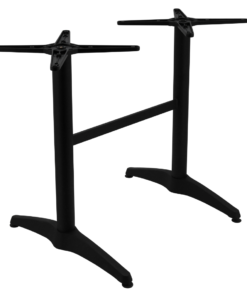 Alternative view of Roma Twin Aluminium Table Base in Matte Black