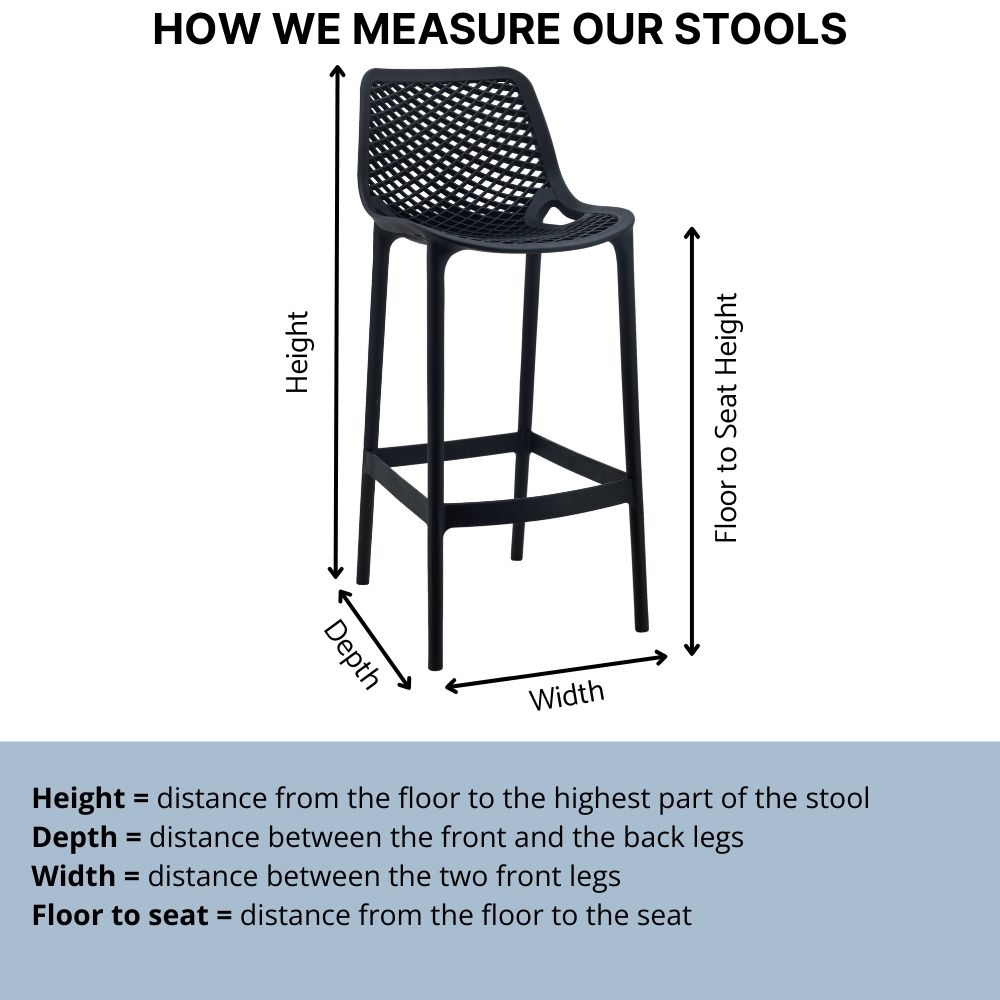 Tall Envy Stool in Charcoal - Image 6