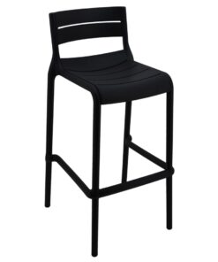 Tall Terrace Stool in Black