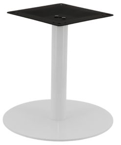 Alternative view of Circular Gloss White Coffee Table Base with Round Pole