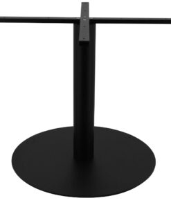 Alternative view of XL Circular Steel Dining Table Base in Matte Black with Round Pole