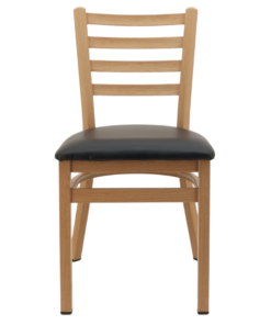Alternative view of Steel Ladderback Chair in Oak