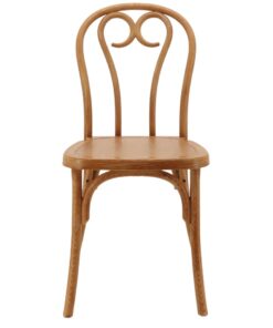 Alternative view of Polypropylene Cabaret Heart Chair in Natural Timber Look