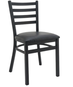 Steel Ladderback Chair in Black