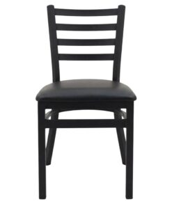 Alternative view of Steel Ladderback Chair in Black