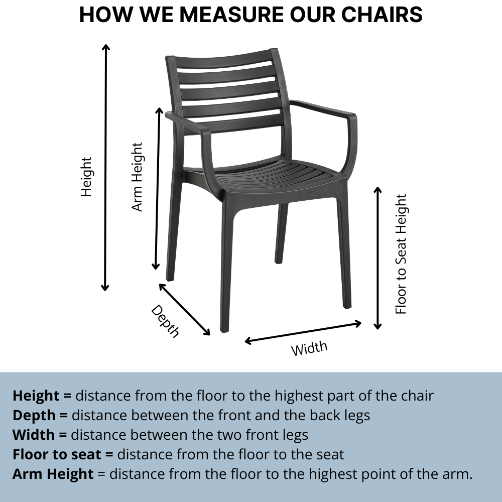 Miami Chair with Arms in Black - Image 5