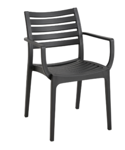 Miami Chair with Arms in Black