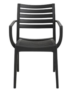 Alternative view of Miami Chair with Arms in Black
