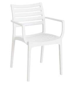 Miami Chair with Arms in White