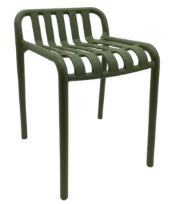 Small Tuscan Stool in Olive Green