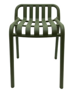 Alternative view of Small Tuscan Stool in Olive Green