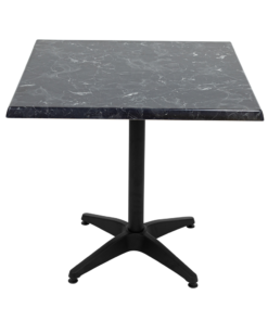 800mm Square Alcantara Black (Marble) Isotop Table Top with Black Roma Base