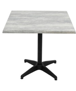 800mm Square Cement Isotop Table Top with Black Roma Base