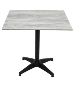 800mm Square Cement Isotop Sliq Table Top with Black Roma Base