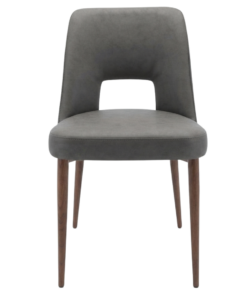 Alternative view of Hanover Chair in Charcoal with Walnut Legs