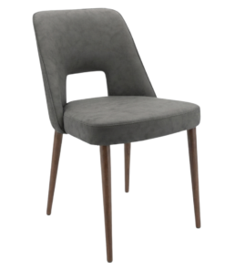 Hanover Chair in Charcoal with Walnut Legs
