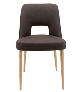 Alternative view of Hanover Chair in Chocolate with Oak Legs